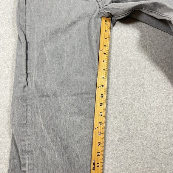 Levis 501 Jeans Mens 34x32 (30x28) Gray Button Fly Straight Stone Wash Rugged - Picture 11 of 15